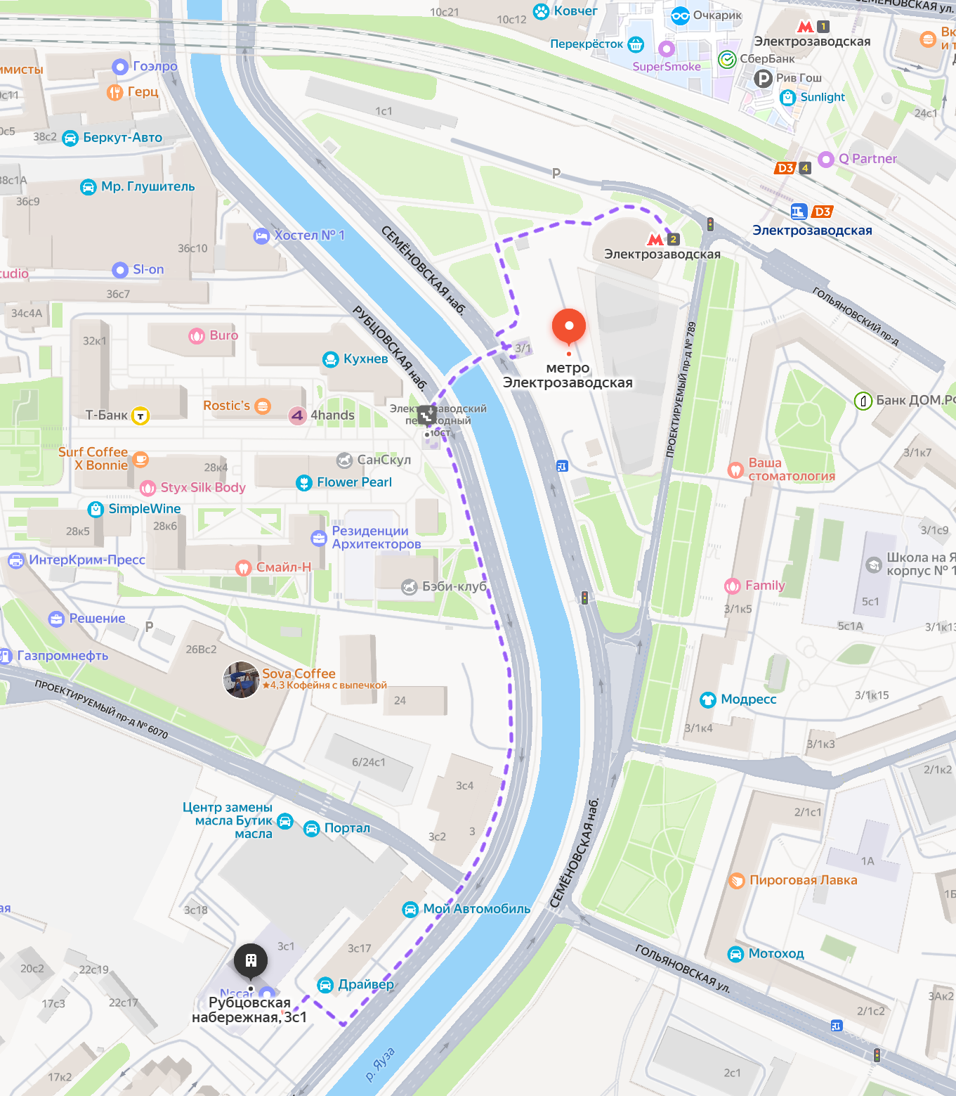 Схема прохода к офису ОберегЪ